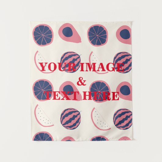 Aangepaste eigen foto- en tekstopmaak wandkleed (Voorkant)