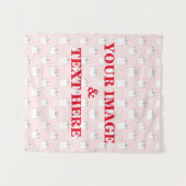 Aangepaste eigen foto- en tekstopmaak wandkleed (Voorkant (horizontaal))