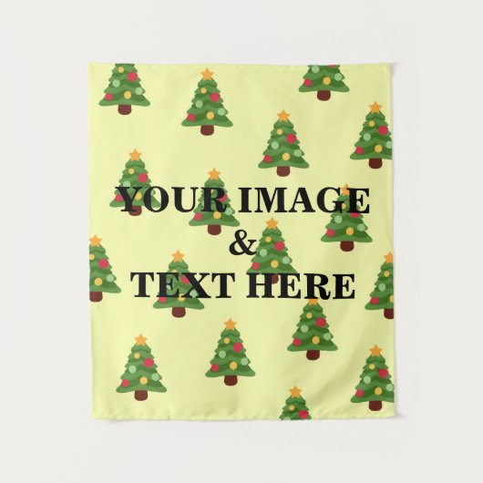 Aangepaste eigen foto- en tekstopmaak wandkleed (Voorkant)