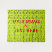 Aangepaste eigen foto- en tekstopmaak wandkleed (Voorkant (horizontaal))