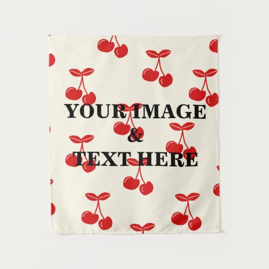 Aangepaste eigen foto- en tekstopmaak wandkleed (Voorkant)