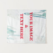 Aangepaste eigen foto- en tekstopmaak wandkleed (Voorkant (horizontaal))