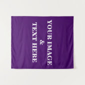 Aangepaste eigen foto- en tekstopmaak wandkleed (Voorkant (horizontaal))