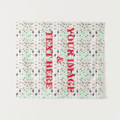 Aangepaste eigen foto- en tekstopmaak wandkleed (Voorkant (horizontaal))