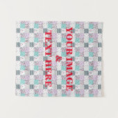 Aangepaste eigen foto- en tekstopmaak wandkleed (Voorkant (horizontaal))