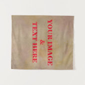 Aangepaste eigen foto- en tekstopmaak wandkleed (Voorkant (horizontaal))