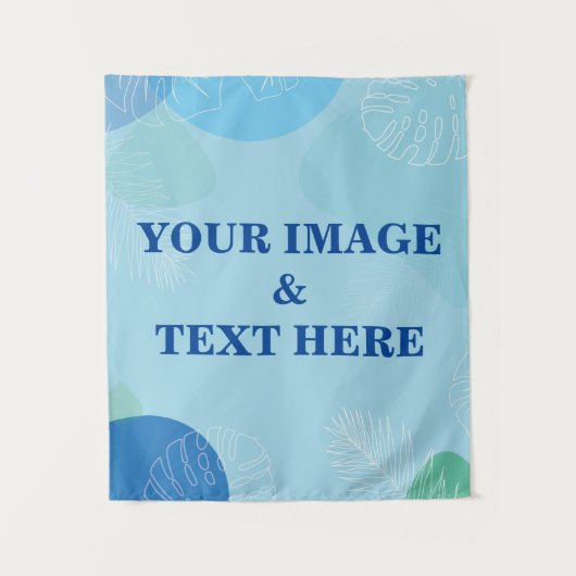 Aangepaste eigen foto- en tekstopmaak wandkleed (Voorkant)