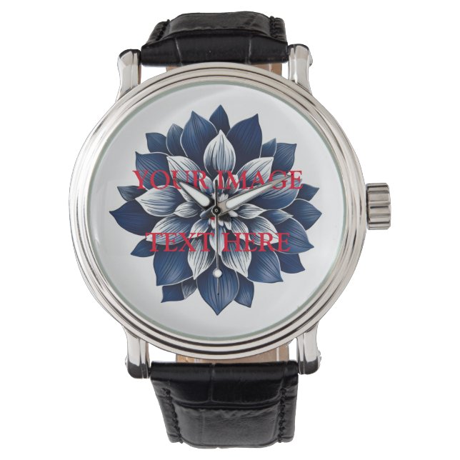 Aangepaste eigen foto horloge (Voorkant)