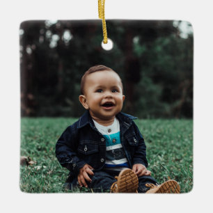 Aangepaste eigen foto keramisch ornament
