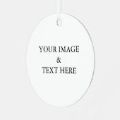 Aangepaste eigen foto metalen ornament (Voorkant links)