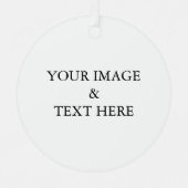 Aangepaste eigen foto metalen ornament (Voorkant)