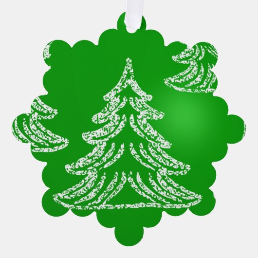 Aangepaste eigen foto ornament kaart (Voorkant)