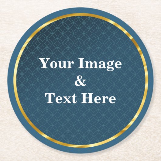 Aangepaste eigen foto ronde kartonnen onderzetter (Voorkant)