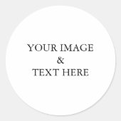 Aangepaste eigen foto ronde sticker (Voorkant)