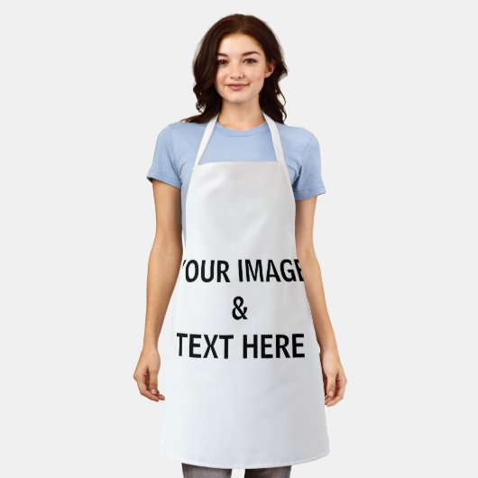 Aangepaste eigen foto schort (Gedragen)