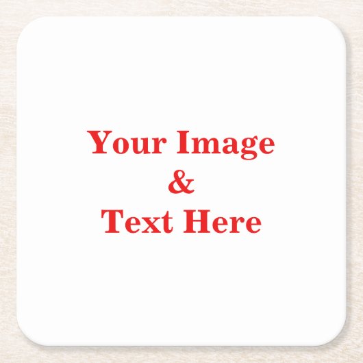 Aangepaste eigen foto vierkante kartonnen onderzetter (Voorkant)