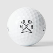 Aangepaste eigen golf monogram golfballen (Voorkant)