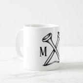 Aangepaste eigen golf monogram koffiemok (Voorkant links)