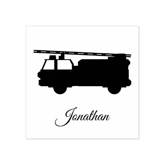 Aangepaste eigen naam vuurvrachtwagen rubberstempel (Afrduk)