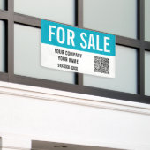 Aangepaste eigendom te koop QR-code onroerend goed Spandoek (Buitenkant Gebouw)