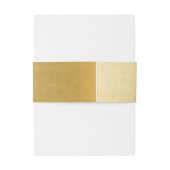 Aangepaste Elegant Custom Black & Gold Wedding Uitnodigingen Wikkel (Achterkant Voorbeeld)