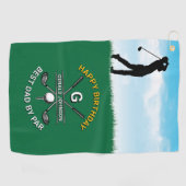 Aangepaste Elegant Golf Monogram Party Design Golfhanddoek (Horizontaal)