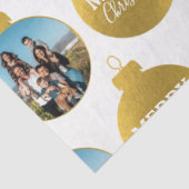 Aangepaste Elegant Gouden Foto Ornamenten Kerst Tissuepapier (Detail)