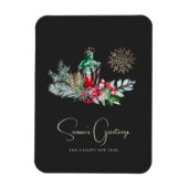 Aangepaste Elegant Lantaarn Minimalistisch Script Magneet (Verticaal)