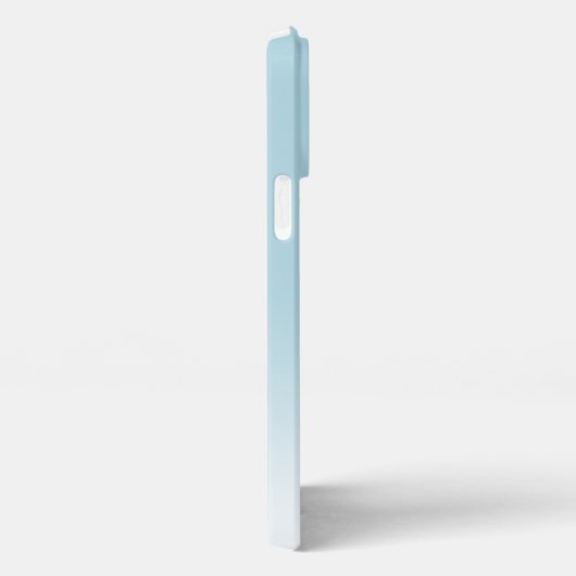 Aangepaste Elegant Licht Aqua Ocean Blauw Monogram iPhone Hoesje (Rechterkant)