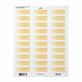 Aangepaste Elegant Licht Toscaanse Zon Geel Monogr Etiket (Full Sheet)