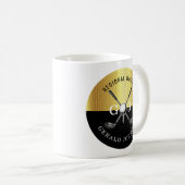 Aangepaste Elegant Minimalistisch Golf Monogram On Koffiemok (Voorkant rechts)