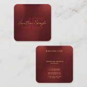 Aangepaste Elegant Monogram Initialen Gold Look Te Vierkante Visitekaartje (Voorkant / Achterkant)