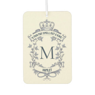 Aangepaste Elegant Monogram King Quote Luchtverfrisser
