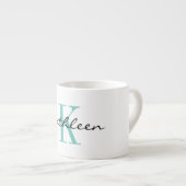 Aangepaste elegant monogram kleine espresso beker kop (Voorkant rechts)