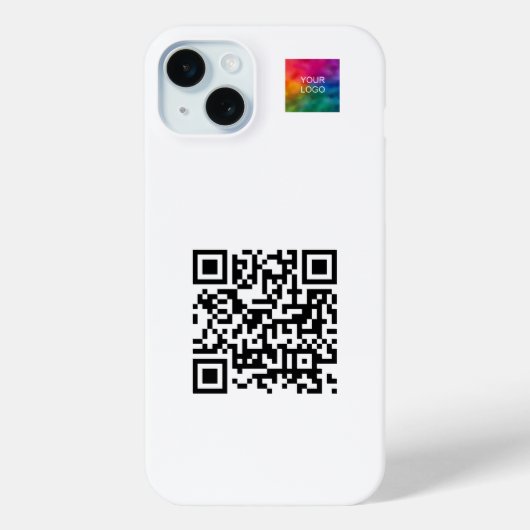 Aangepaste Elegant QR Code Upload Logo Sjabloon Tr Case-Mate iPhone Case (Achterkant)