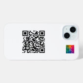 Aangepaste Elegant QR Code Upload Logo Sjabloon Tr Case-Mate iPhone Case (Achterkant (horizontaal))