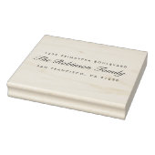 Aangepaste Elegant Script Familienaam Retouradres Rubberstempel (Stempel)