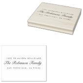 Aangepaste Elegant Script Familienaam Retouradres Rubberstempel (Gestempeld)