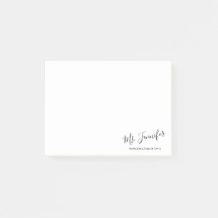 Aangepaste Elegant Scripted Dance Teacher Post-it® Notes