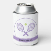 Aangepaste Elegant Tennis Racket en Ball Cute Blikjeskoeler (Blikje Achterkant)