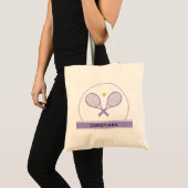 Aangepaste Elegant Tennis Racket en Ball Cute Tote Bag (Voorkant (product))