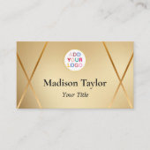 Aangepaste Elegant Visitekaartje Gold QR-code en L (Voorkant)