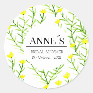 Aangepaste Elegant Vrijgezellenfeest Floral Bohemi Ronde Sticker