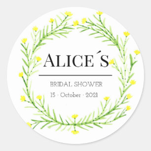 Aangepaste Elegant Vrijgezellenfeest Floral Bohemi Ronde Sticker