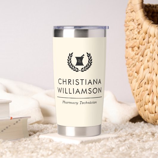 Aangepaste Elegante Apotheker Apotheek Tech Person Geïsoleerde Drinkbeker (Woonkamer)