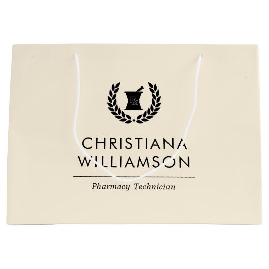 Aangepaste Elegante Apotheker Apotheek Tech Person Groot Cadeauzakje (Voorkant)