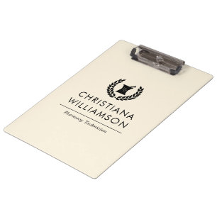 Aangepaste Elegante Apotheker Apotheek Tech Person Klembord