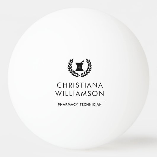 Aangepaste Elegante Apotheker Apotheek Tech Person Pingpongballen (Achterkant)