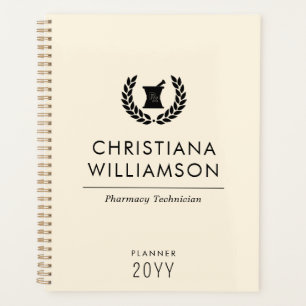 Aangepaste Elegante Apotheker Apotheek Tech Person Planner