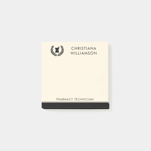 Aangepaste Elegante Apotheker Apotheek Tech Person Post-it® Notes (Voorkant)